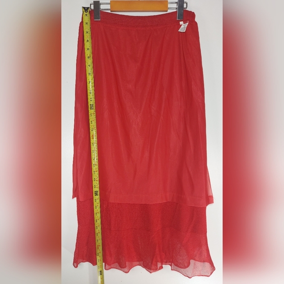 Moda Dionisio Pellizzari Red Maxi Skirt Size L - Picture 5 of 7